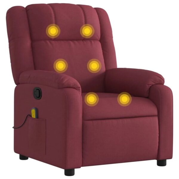 vidaXL Massagesessel Weißrot Stoff Modell 9 vidaXL Massagesessel Weißrot Stoff Modell 9