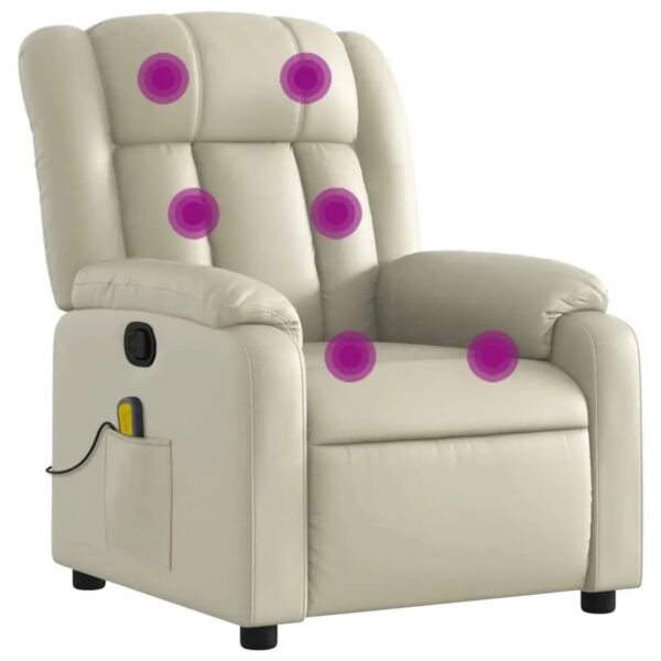 vidaXL Massagesessel Creme Kunstleder Modell 12 vidaXL Massagesessel Creme Kunstleder Modell 12
