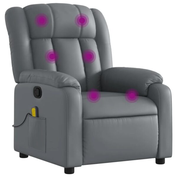 vidaXL Massagesessel Grau Kunstleder Modell 11