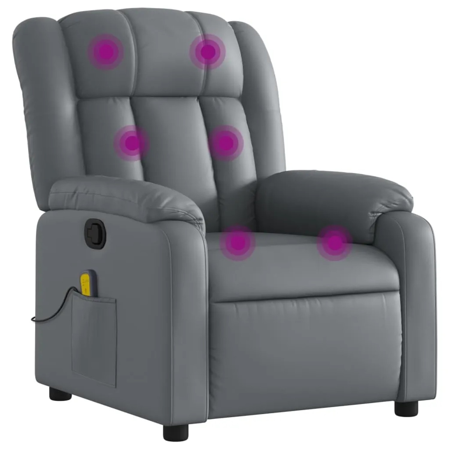 vidaXL Massagesessel Grau Kunstleder Modell 11