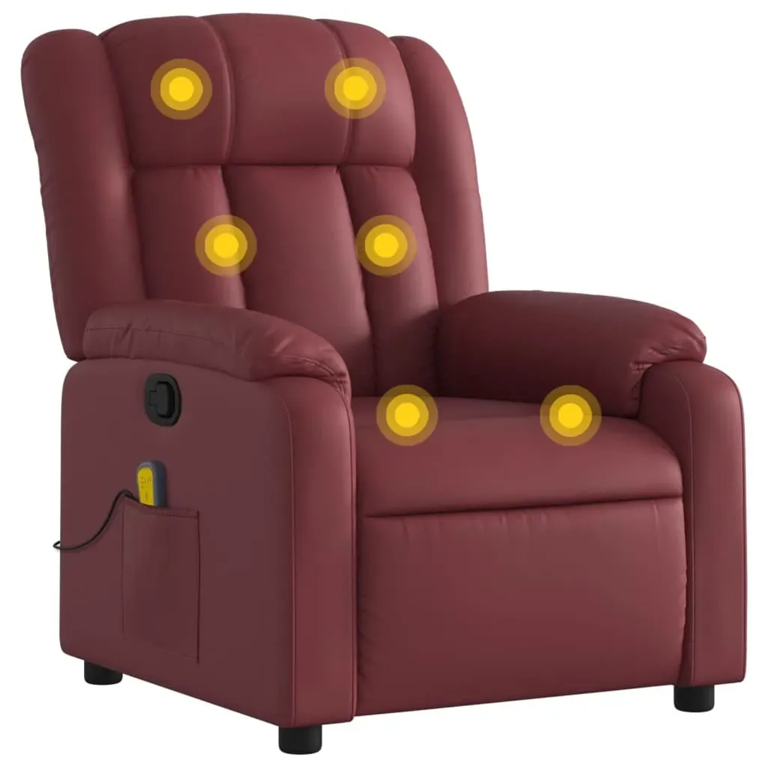vidaXL Massagesessel Weißrot Kunstleder Modell 10