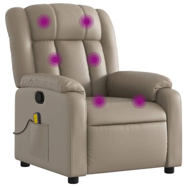 vidaXL Massagesessel Cappuccino-Braun Kunstleder Modell 10