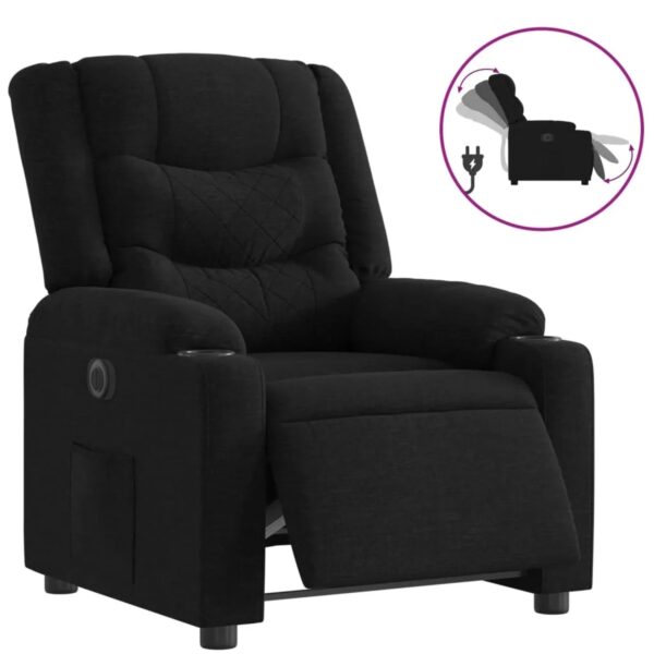 vidaXL Relaxsessel Elektrisch Schwarz Stoff 3206569