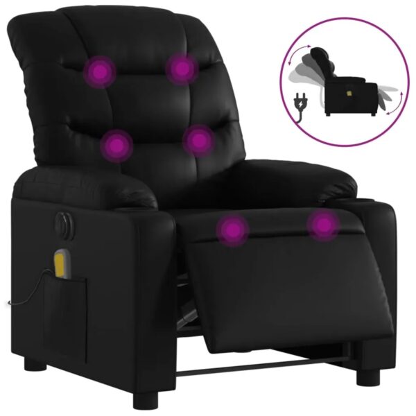 vidaXL Massagesessel Elektrisch Schwarz Kunstleder Modell 11