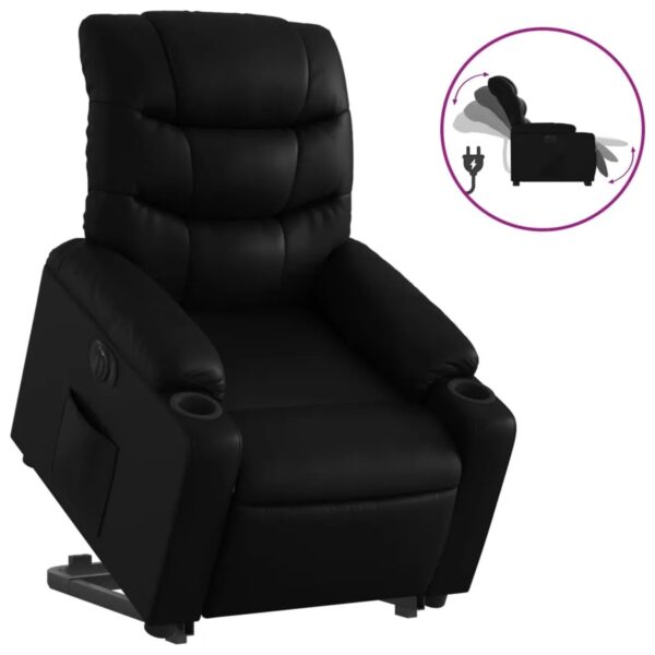 vidaXL Relaxsessel mit Aufstehhilfe Elektrisch Schwarz Kunstleder Modell 3