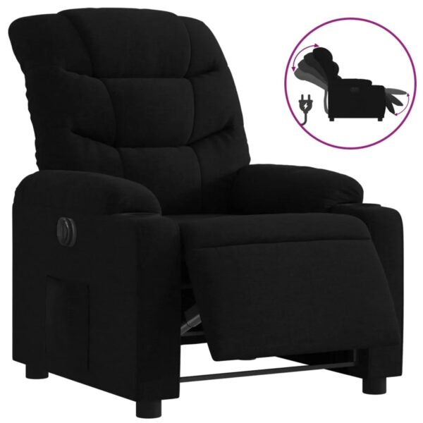 vidaXL Relaxsessel Elektrisch Schwarz Stoff 3206629