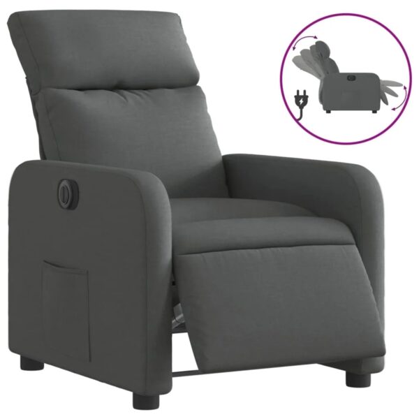 vidaXL Relaxsessel Elektrisch Dunkelgrau Stoff Modell 39