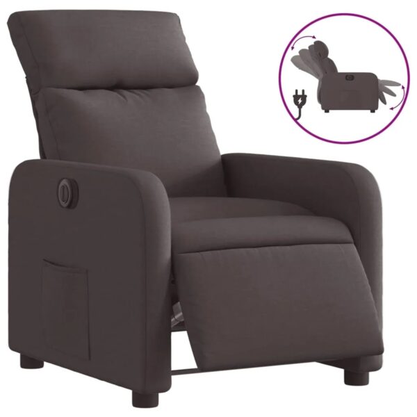 vidaXL Relaxsessel Elektrisch Dunkelbraun Stoff Modell 28 vidaXL Relaxsessel Elektrisch Dunkelbraun Stoff Modell 28