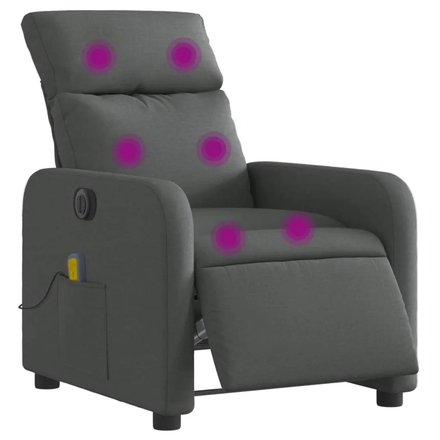 vidaXL Massagesessel Elektrisch Dunkelgrau Samt Modell 17