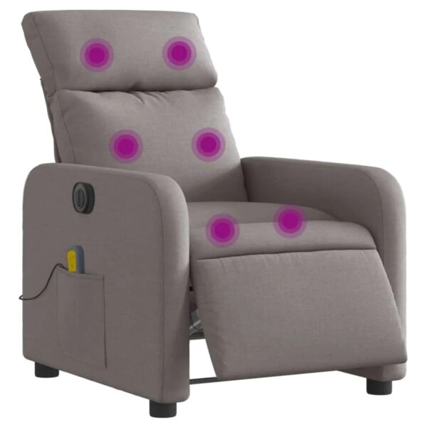 vidaXL Massagesessel Elektrisch Taupe Stoff Modell 12 vidaXL Massagesessel Elektrisch Taupe Stoff Modell 12