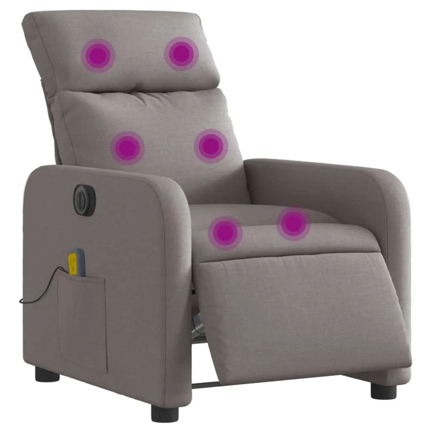 vidaXL Massagesessel Elektrisch Taupe Stoff Modell 12