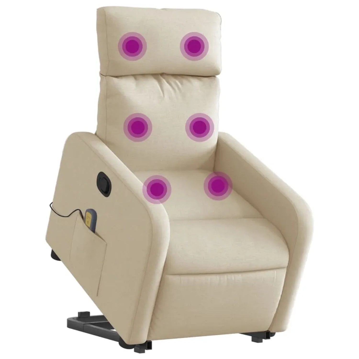 vidaXL Massagesessel mit Aufstehhilfe Creme Stoff Modell 13