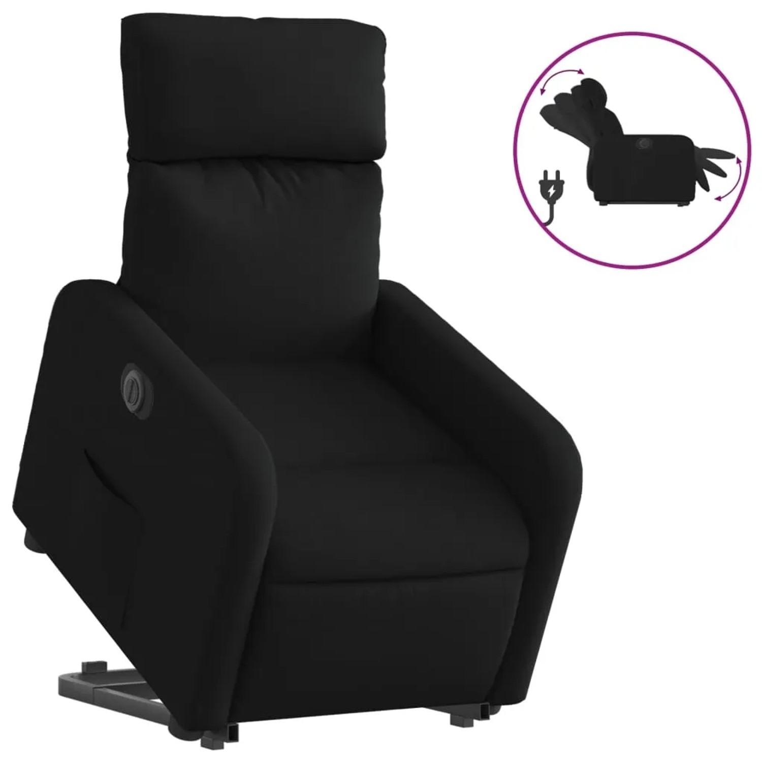 vidaXL Relaxsessel mit Aufstehhilfe Elektrisch Schwarz Stoff Modell 14