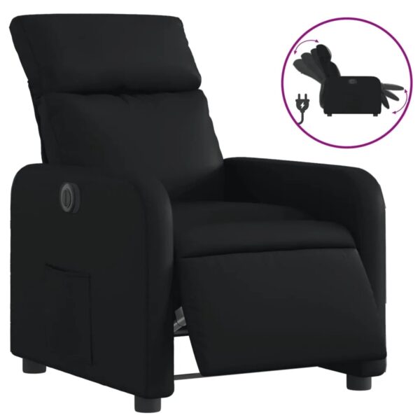 vidaXL Relaxsessel Elektrisch Schwarz Kunstleder 3206735