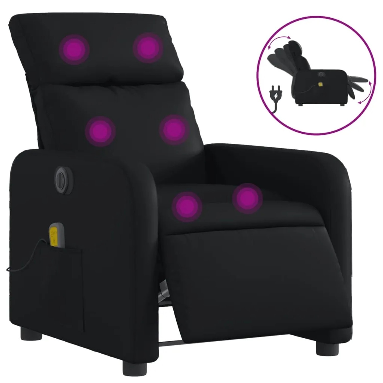 vidaXL Massagesessel Elektrisch Schwarz Kunstleder Modell 14