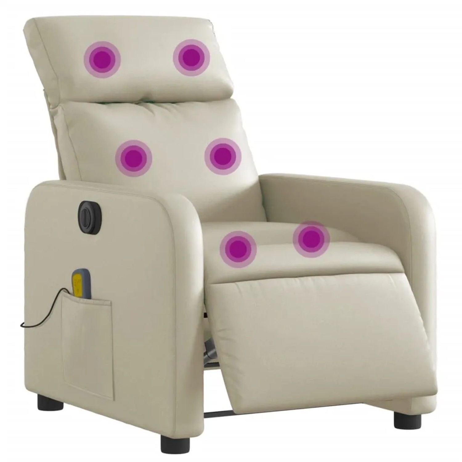 vidaXL Massagesessel Elektrisch Creme Kunstleder Modell 11