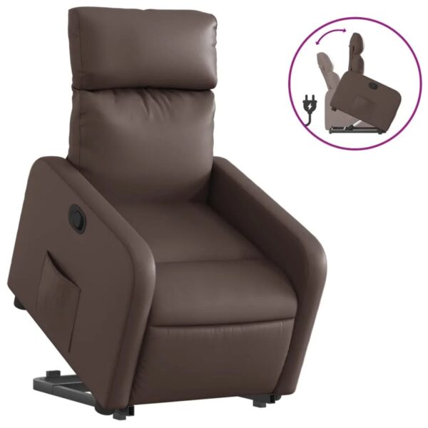 vidaXL Relaxsessel mit Aufstehhilfe Braun Kunstleder Modell 18 vidaXL Relaxsessel mit Aufstehhilfe Braun Kunstleder Modell 18