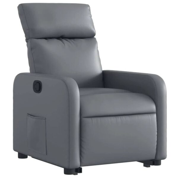 vidaXL Relaxsessel mit Aufstehhilfe Grau Kunstleder Modell 15