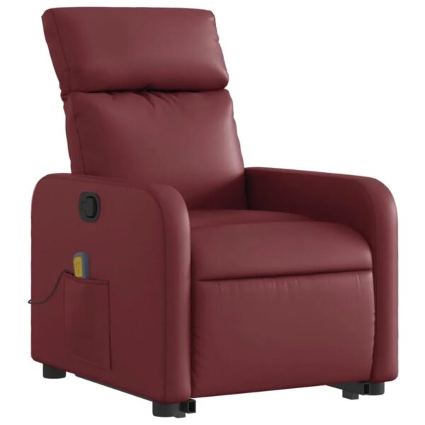 vidaXL Massagesessel mit Aufstehhilfe Weißrot Kunstleder Modell 10 vidaXL Massagesessel mit Aufstehhilfe Weißrot Kunstleder Modell 10
