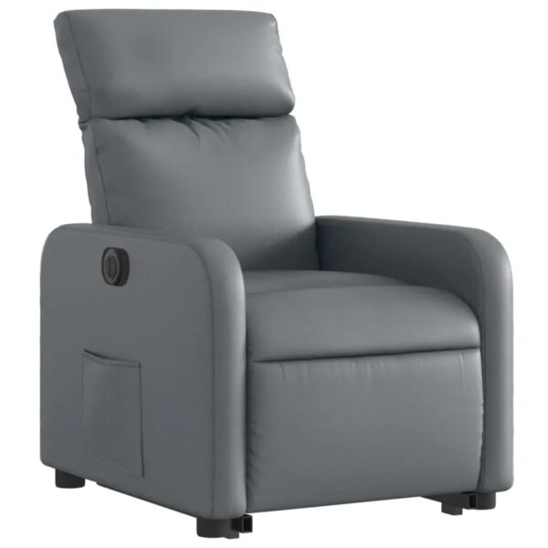 vidaXL Relaxsessel mit Aufstehhilfe Elektrisch Grau Kunstleder Modell 11