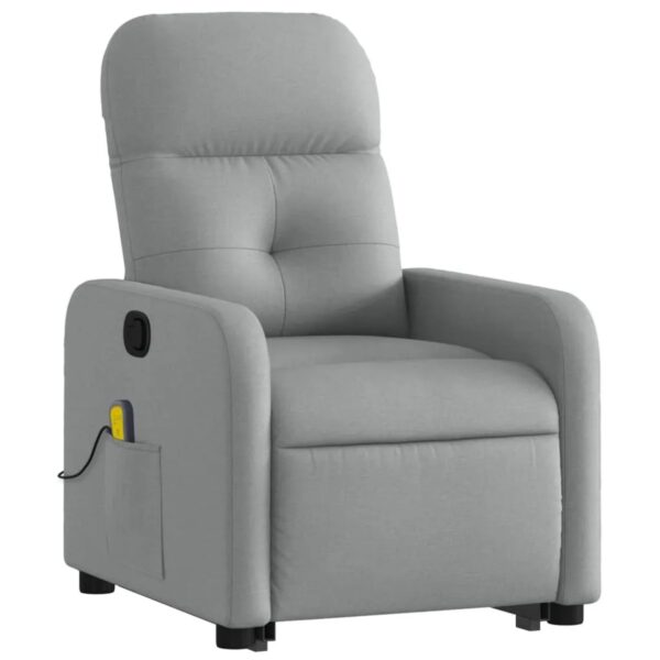 vidaXL Massagesessel mit Aufstehhilfe Hellgrau Samt Modell 16 vidaXL Massagesessel mit Aufstehhilfe Hellgrau Samt Modell 16