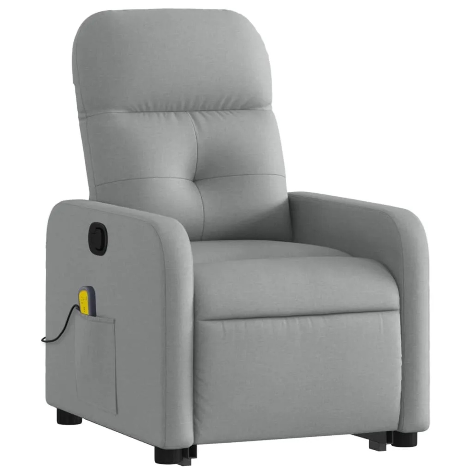 vidaXL Massagesessel mit Aufstehhilfe Hellgrau Samt Modell 16