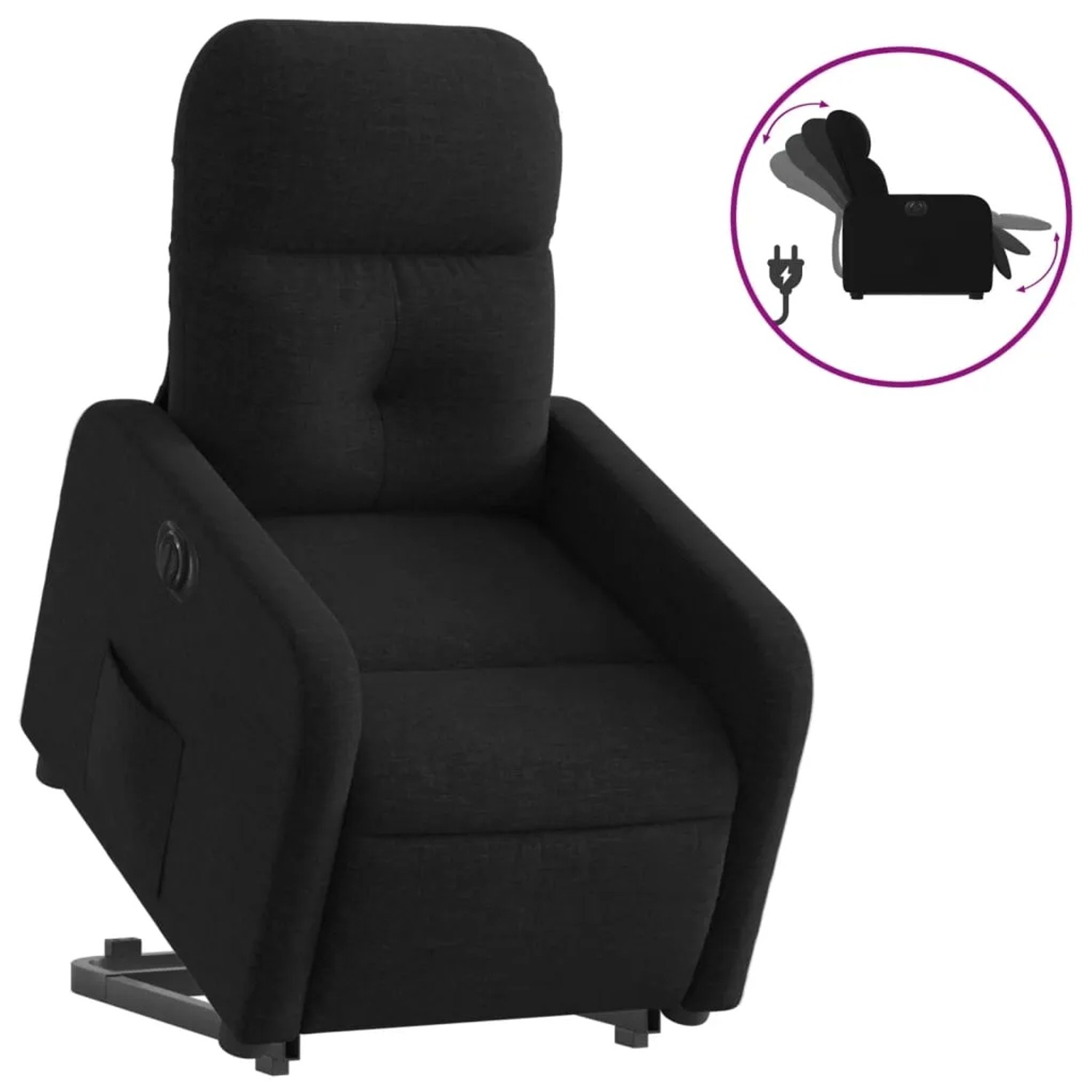 vidaXL Relaxsessel mit Aufstehhilfe Elektrisch Schwarz Stoff Modell 13
