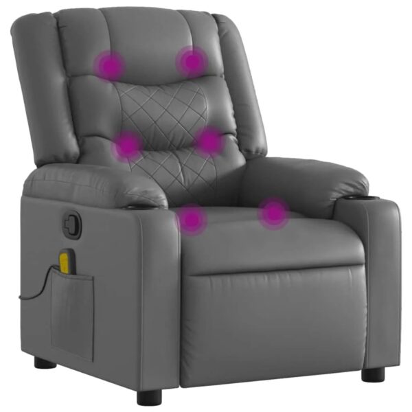 vidaXL Massagesessel Grau Kunstleder Modell 14