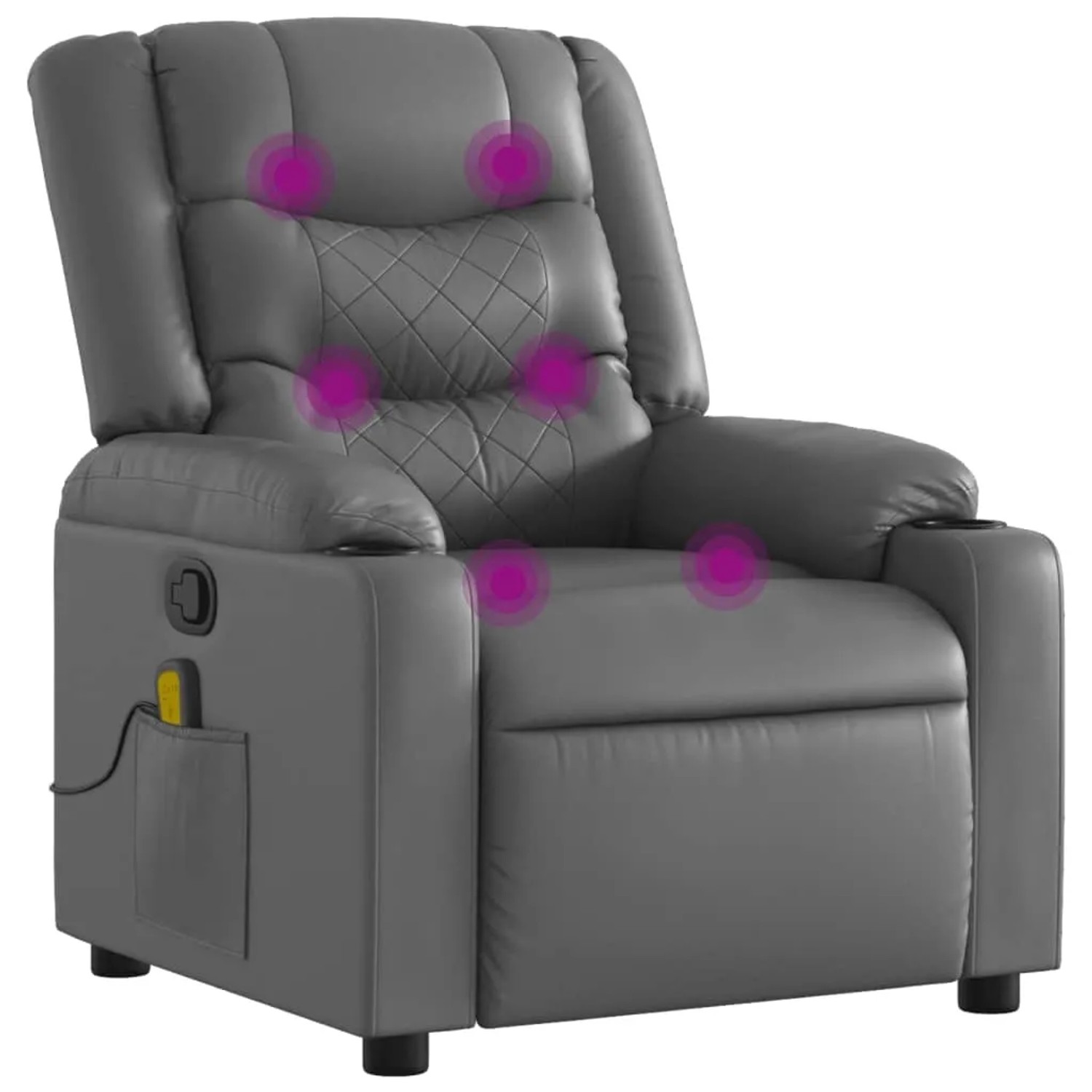 vidaXL Massagesessel Grau Kunstleder Modell 14
