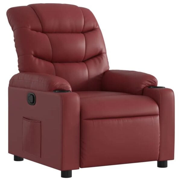 vidaXL Relaxsessel Weinrot Kunstleder 374137 vidaXL Relaxsessel Weinrot Kunstleder 374137