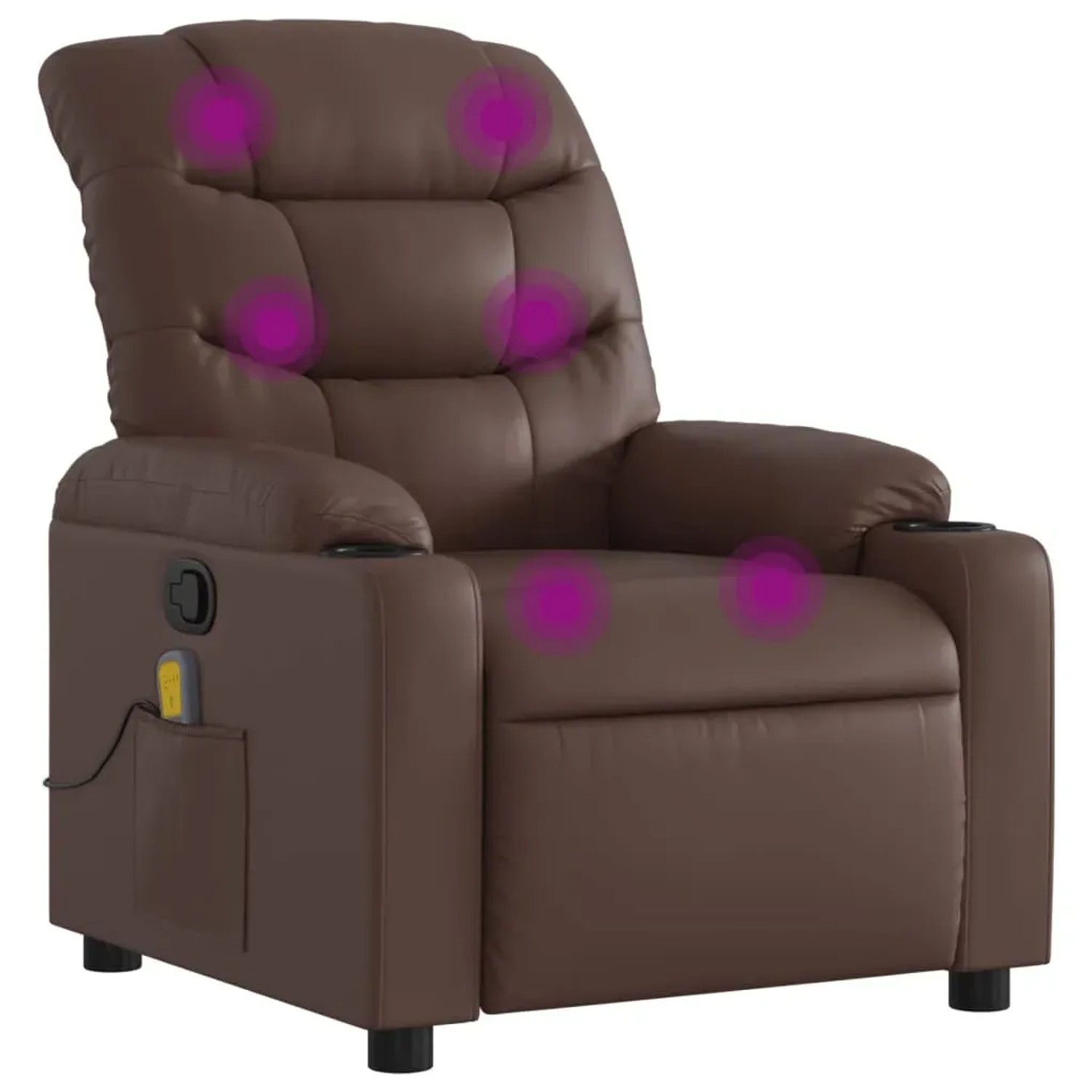 vidaXL Massagesessel Braun Kunstleder Modell 12