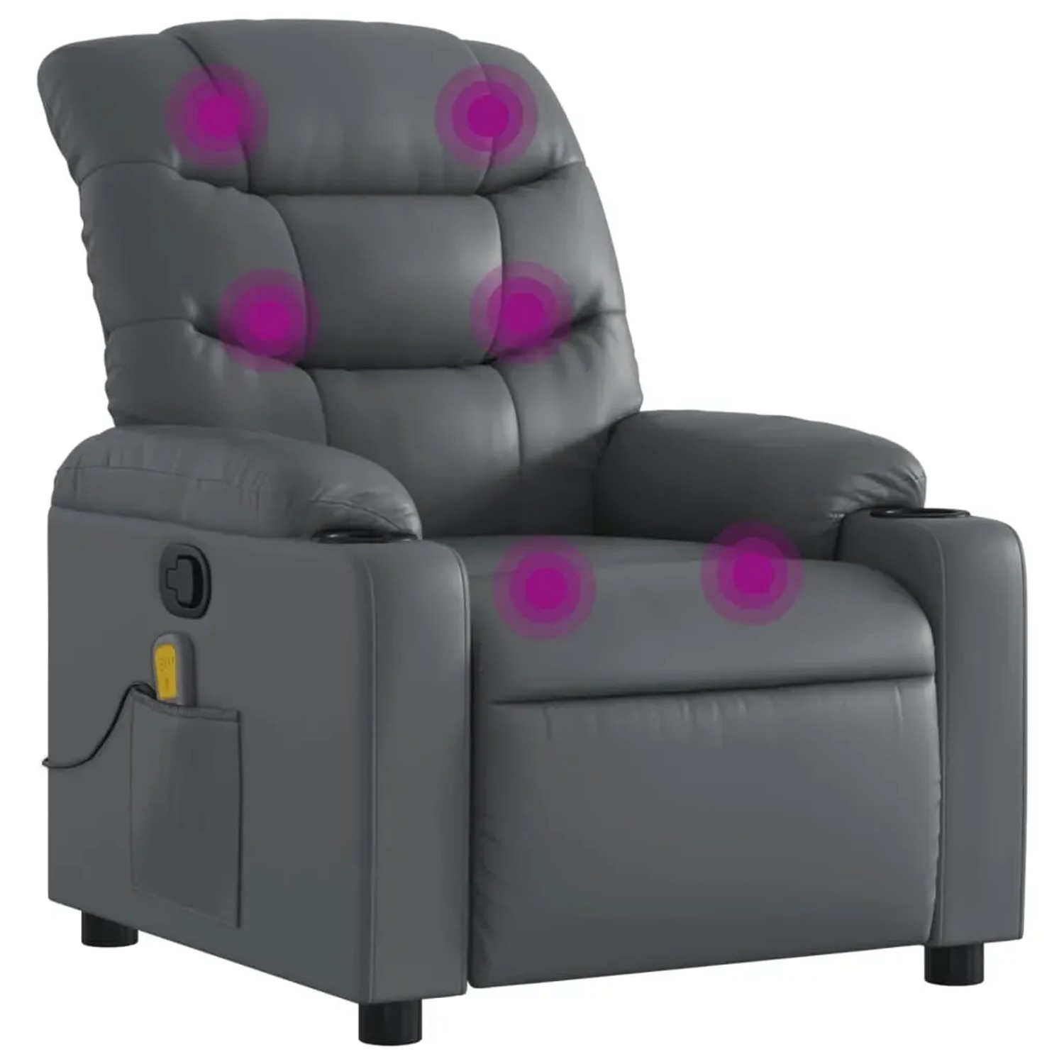 vidaXL Massagesessel Grau Kunstleder Modell 12