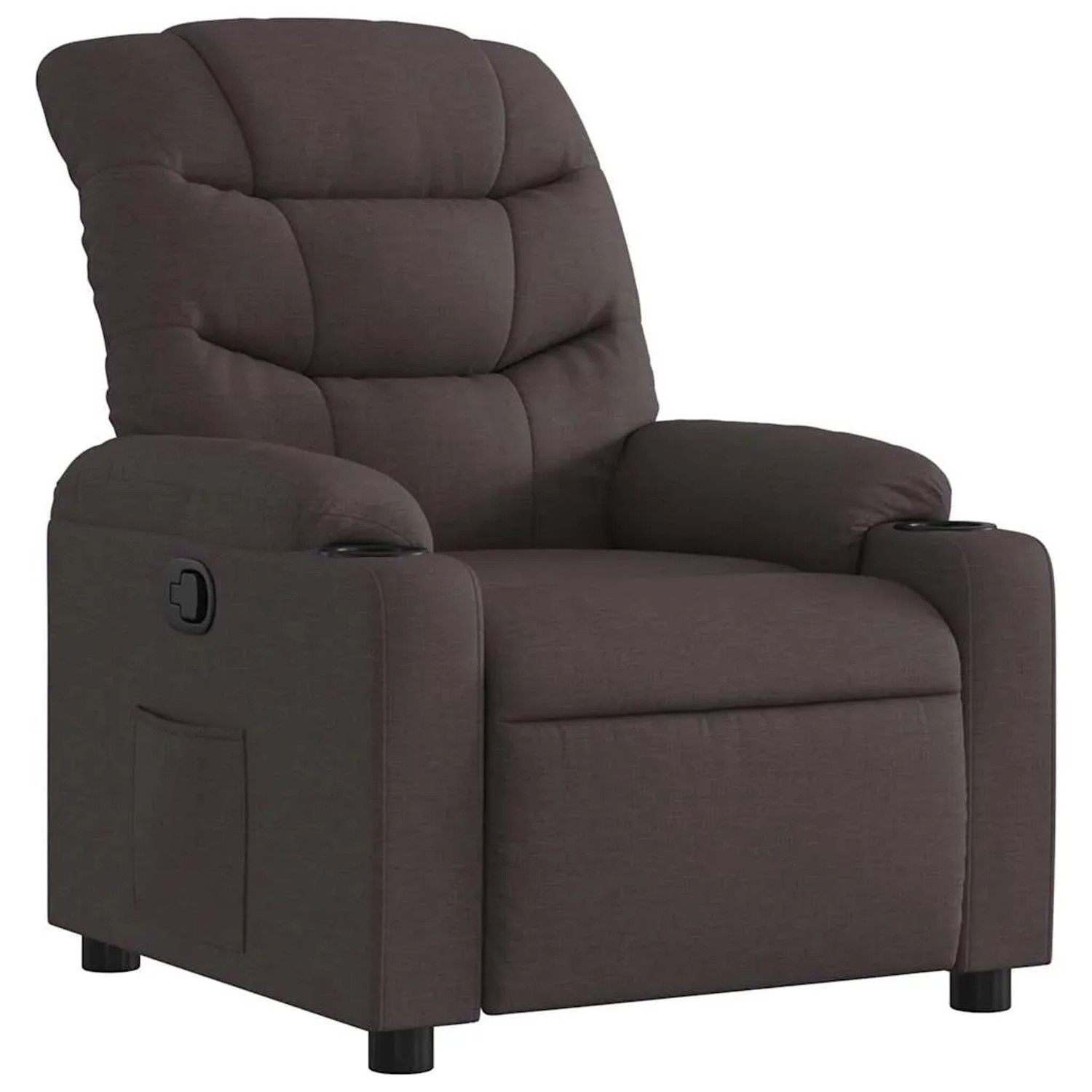 vidaXL Relaxsessel Dunkelbraun Stoff 374152
