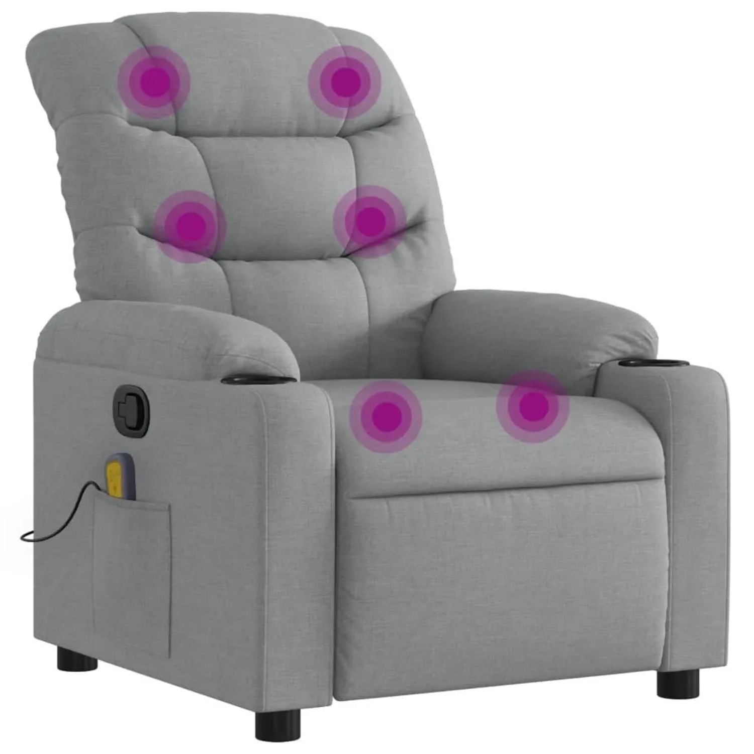 vidaXL Massagesessel Hellgrau Stoff Modell 11