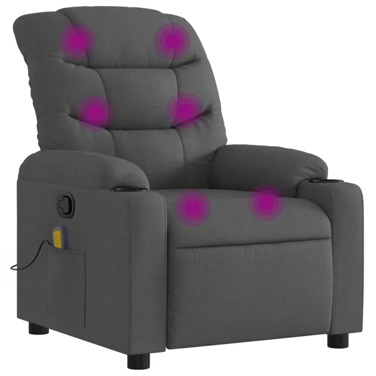 vidaXL Massagesessel Dunkelgrau Samt Modell 13