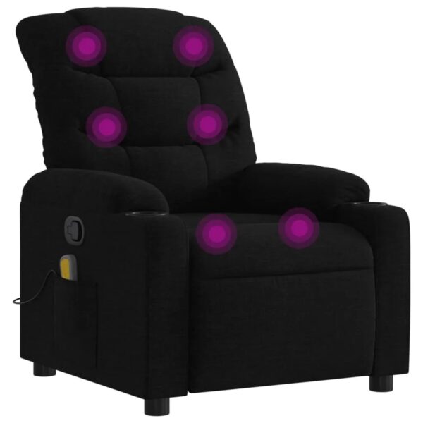 vidaXL Massagesessel Schwarz Stoff Modell 11 vidaXL Massagesessel Schwarz Stoff Modell 11