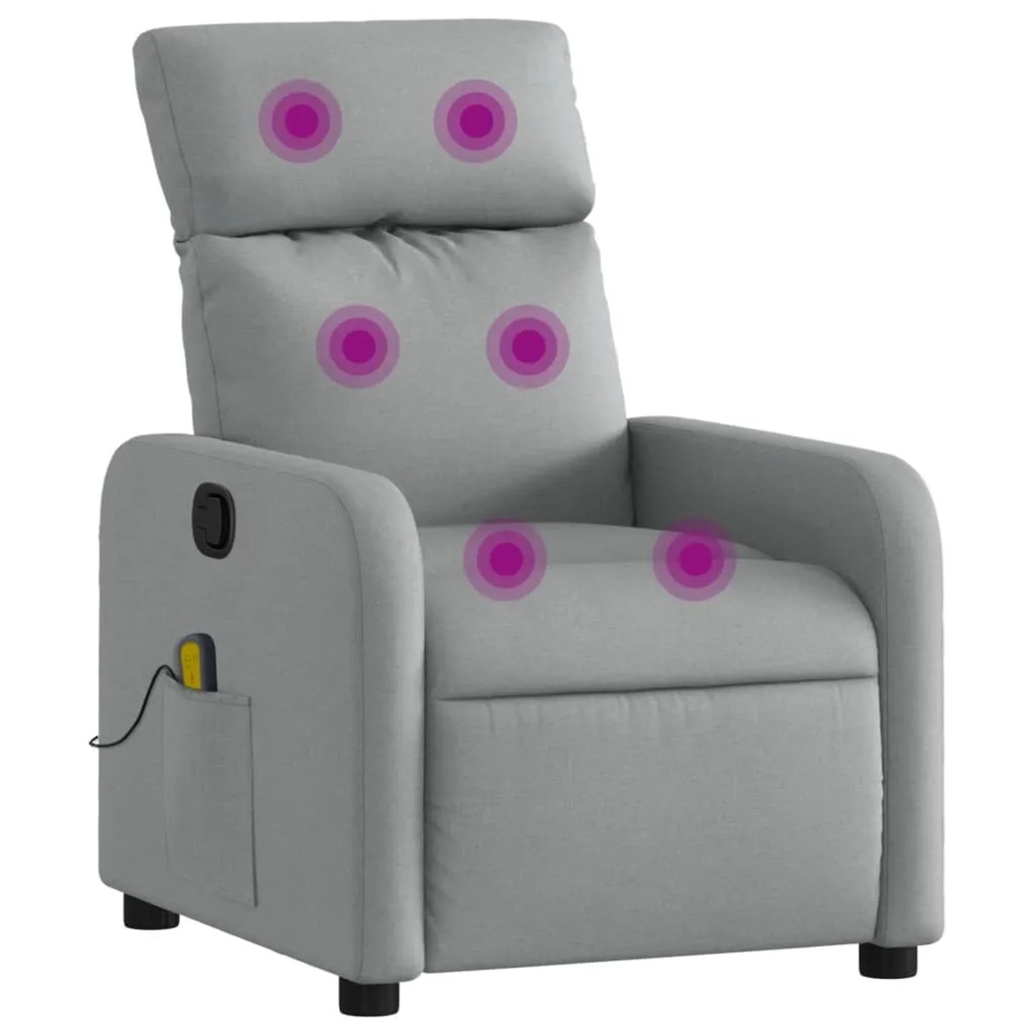 vidaXL Massagesessel Hellgrau Stoff Modell 15