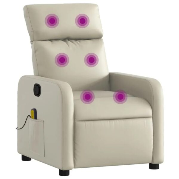 vidaXL Massagesessel Creme Kunstleder Modell 14