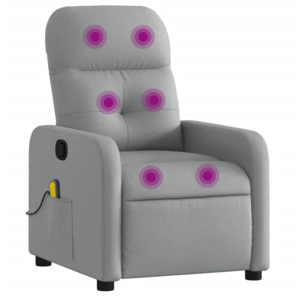 vidaXL Massagesessel Hellgrau Stoff Modell 13 vidaXL Massagesessel Hellgrau Stoff Modell 13