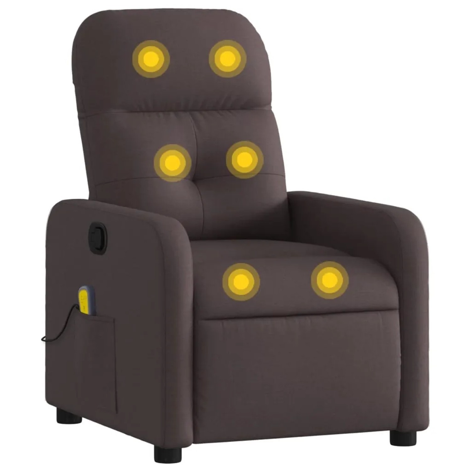 vidaXL Massagesessel Dunkelbraun Stoff Modell 12