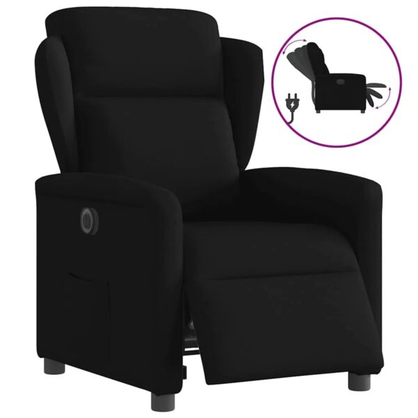 vidaXL Relaxsessel Elektrisch Schwarz Stoff 3303116