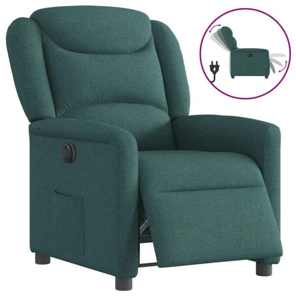 vidaXL Relaxsessel Elektrisch Dunkelgrün Stoff 3303180