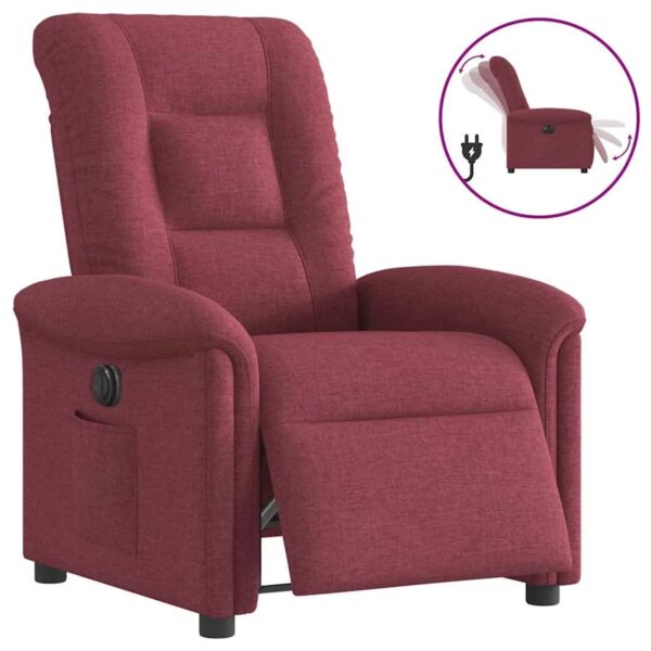 vidaXL Relaxsessel Elektrisch Weinrot Stoff 3303237