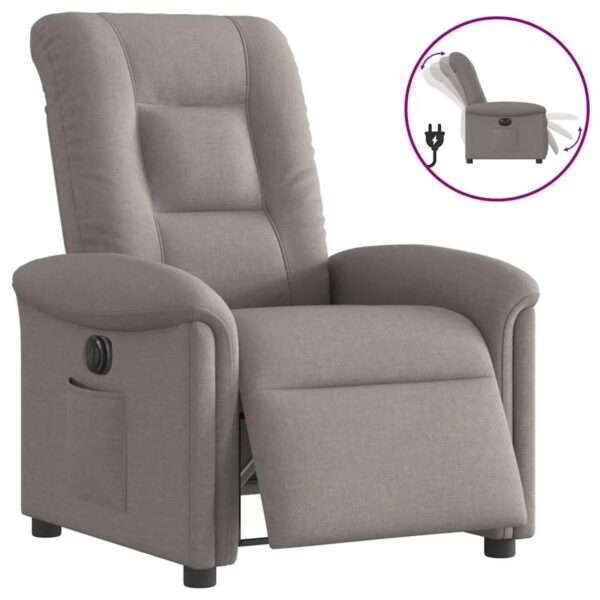 vidaXL Relaxsessel Elektrisch Taupe Stoff 3303241 vidaXL Relaxsessel Elektrisch Taupe Stoff 3303241