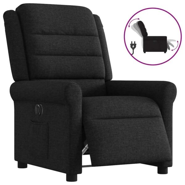 vidaXL Relaxsessel Elektrisch Schwarz Stoff 3303296
