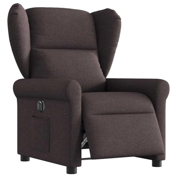 vidaXL Relaxsessel Elektrisch Dunkelbraun Stoff 3303359 vidaXL Relaxsessel Elektrisch Dunkelbraun Stoff 3303359