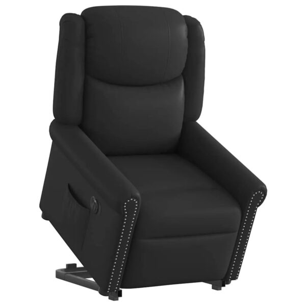 vidaXL Relaxsessel Aufstehen Elektrisch Glänzend Schwarz Kunstleder 3303422