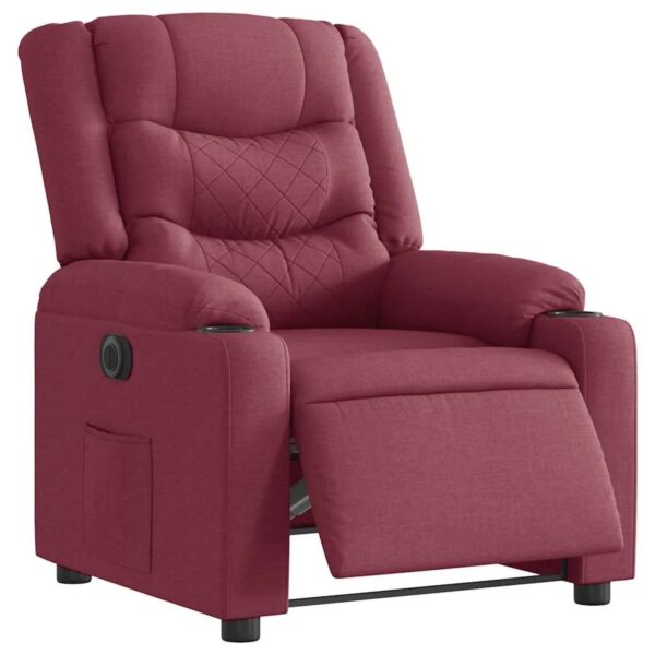 vidaXL Relaxsessel Elektrisch Weinrot Stoff 3310247