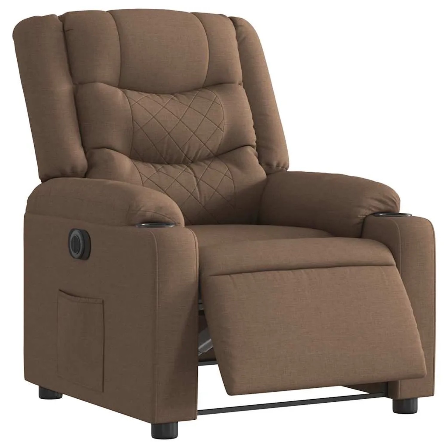 vidaXL Relaxsessel Elektrisch Braun Stoff 3310248