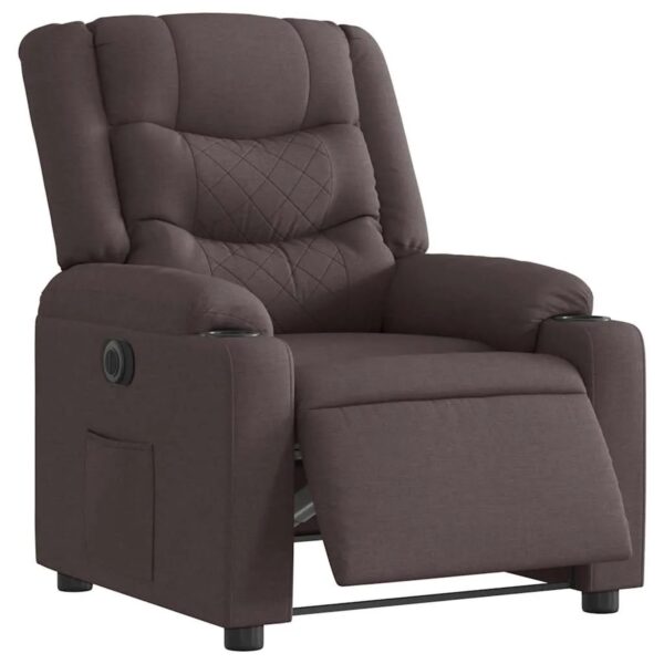 vidaXL Relaxsessel Elektrisch Dunkelbraun Stoff 3310249